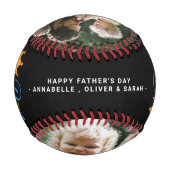 Bester Vater je | Vatertag Foto Baseball (Rückseite)