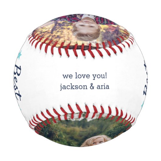 Bester Vater je | Vatertag-Foto Baseball (Rückseite)