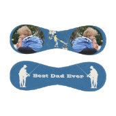 Bester Vater je Vatertag Foto Blau Baseball (Paneele)