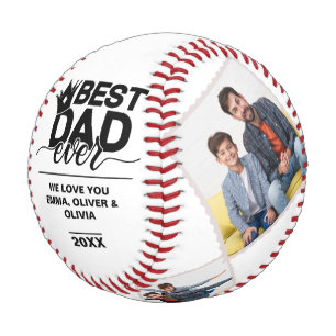 Bester Vater je Vatertag Foto Collage Keepake Baseball