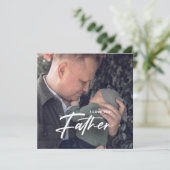 Bester Vater je | Vatertag Foto Gift Magnet (Stehend Vorderseite)