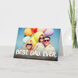 Bester Vater je Vatertag Foto Grußkarte Karte