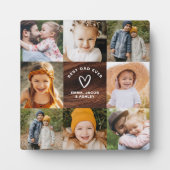 Bester Vater je Vatertag Foto Holzkörner Fotoplatte (Vorderseite)