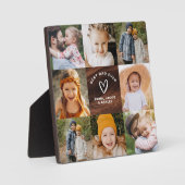 Bester Vater je Vatertag Foto Holzkörner Fotoplatte (Vorderseite)