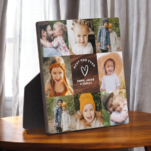 Bester Vater je Vatertag Foto Holzkörner Fotoplatte