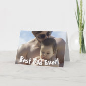 Bester Vater je Vatertag Foto Karte (Vorderseite)