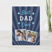 Bester Vater je | Vatertag-Foto Karte (Vorderseite)