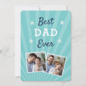 Bester Vater je | Vatertag Foto Karte (Vorderseite)