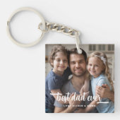 Bester Vater je Vatertag Foto Schlüsselanhänger (Vorderseite)