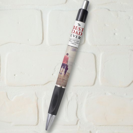 Bester Vater je Vatertag Foto Schwarzer Tintenpatr Kugelschreiber