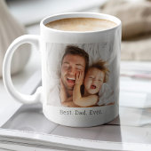 Bester Vater je Vatertag Foto Zweifarbige Tasse
