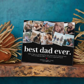 Bester Vater je Vatertag FotoCollage Fotoplatte (Seite)