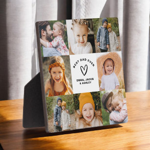 Bester Vater je Vatertag FotoCollage Fotoplatte