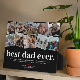 Bester Vater je Vatertag FotoCollage Fotoplatte