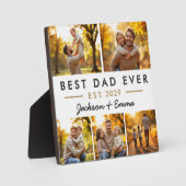 Bester Vater je Vatertag FotoCollage Fotoplatte (Vorderseite)