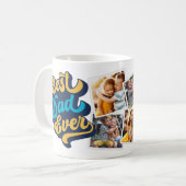 Bester Vater je | Vatertag FotoCollage Kaffeetasse (Vorderseite Links)