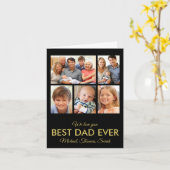 Bester Vater je Vatertag FotoCollage Karte (Gelbe Blume)
