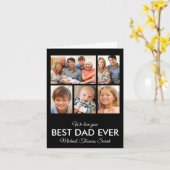 Bester Vater je Vatertag FotoCollage Karte (Gelbe Blume)