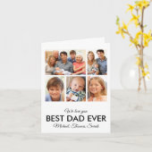 Bester Vater je Vatertag FotoCollage Karte (Gelbe Blume)