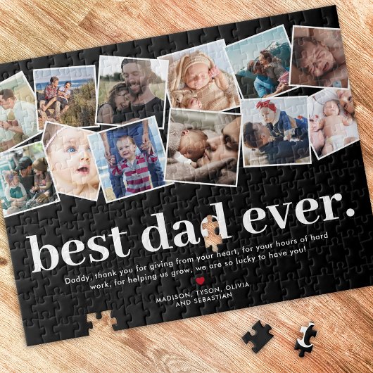 Bester Vater je Vatertag FotoCollage Puzzle