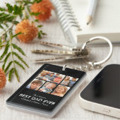 Bester Vater je Vatertag FotoCollage Schlüsselanhänger (Vorderseite rechts)