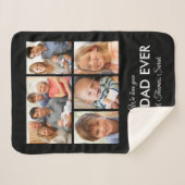 Bester Vater je Vatertag FotoCollage Sherpadecke (Vorderseite (Horizontal))