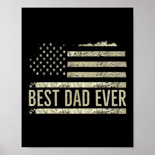 Bester Vater je Vatertag Geburtstag 4. Juli Poster (Vorne)
