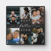 Bester Vater je Vatertag Geschenk Foto Woodgrain Fotoplatte (Vorderseite)