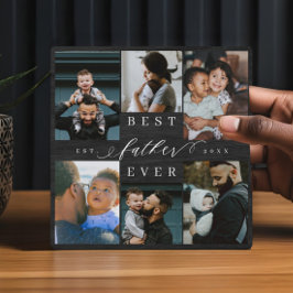 Bester Vater je Vatertag Geschenk Foto Woodgrain Fotoplatte
