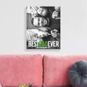 Bester Vater je Vatertag Gestrickte Leinwand druck (Insitu (Wohnzimmer))