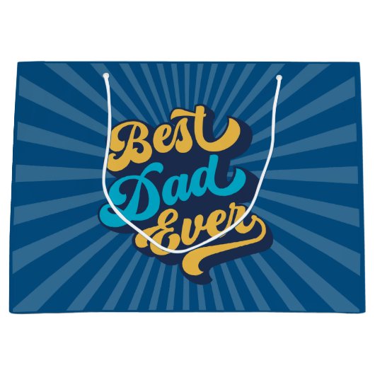 Bester Vater je Vatertag Große Geschenktüte (Vorderseite)