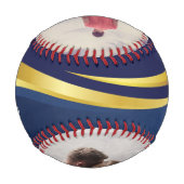 Bester Vater je, Vatertag individuelles Foto Baseball (Rückseite)