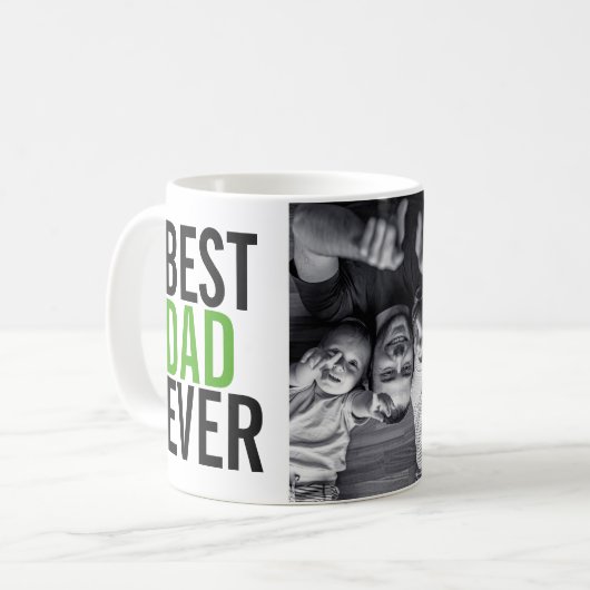 Bester Vater je Vatertag Kaffee Tasse (Vorderseite Links)