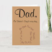 Bester Vater je Vatertag Karte (Vorderseite)