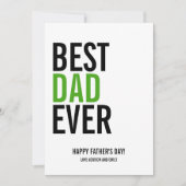 Bester Vater je Vatertag Karte (Vorderseite)