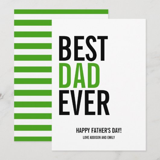 Bester Vater je Vatertag Karte (Vorne/Hinten)