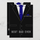 Bester VATER je Vatertag Karte Personalisierter Na (Vorne/Hinten)