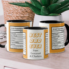 Bester Vater je Vatertag Orange Funny Gift Tasse