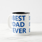 Bester Vater je Vatertag Zweifarbige Tasse (Vorderseite Links)