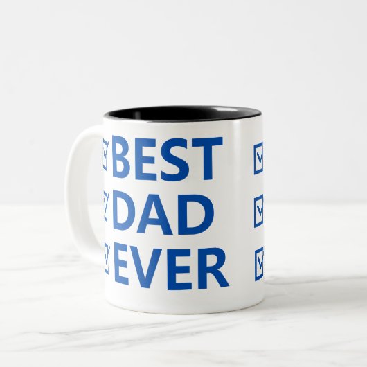 Bester Vater je Vatertag Zweifarbige Tasse (Vorderseite Links)