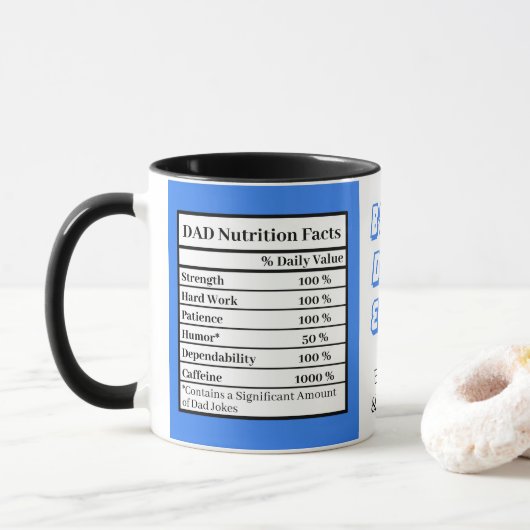 Bester Vater je | Vathers Day Funny Attributes Blu Tasse (Mit Donut)