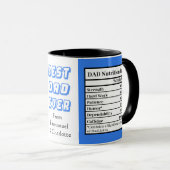 Bester Vater je | Vathers Day Funny Attributes Blu Tasse (VorderseiteRechts)