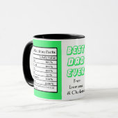 Bester Vater je | Vathers Day Funny Attributes Gre Tasse (Vorderseite Links)