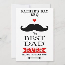 Bester Vater je Vathers Day Mustache Luncheon GRIL Einladung