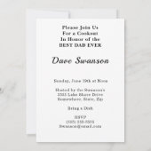 Bester Vater je Vathers Day Mustache Luncheon GRIL Einladung (Rückseite)