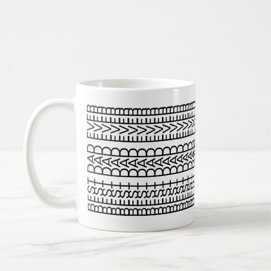 Bester Vater je versteckte Meldung 141BW Optical N Kaffeetasse (Links)
