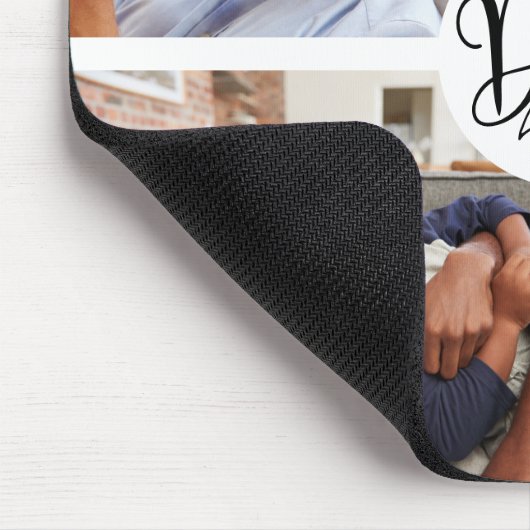 Bester Vater je Vier-Foto-Maus-Pad Mousepad (Ecke)