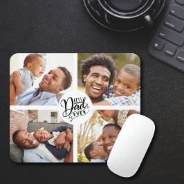 Bester Vater je Vier-Foto-Maus-Pad Mousepad