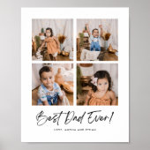 Bester Vater je vier Fotos Poster (Vorne)