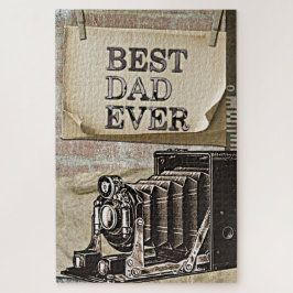 Bester Vater je Vintag Camera Vatertag Größte Puzzle